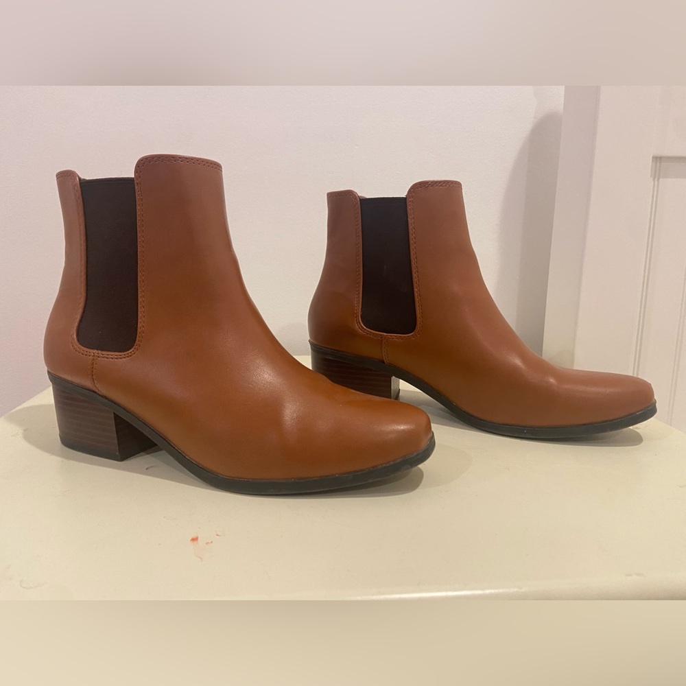 A new day Brown Leather Ankle Boots!!
